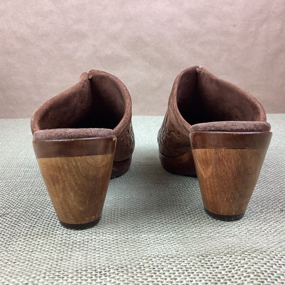 Salpy Leather Tooled Mules Clogs - Picture 7 of 10
